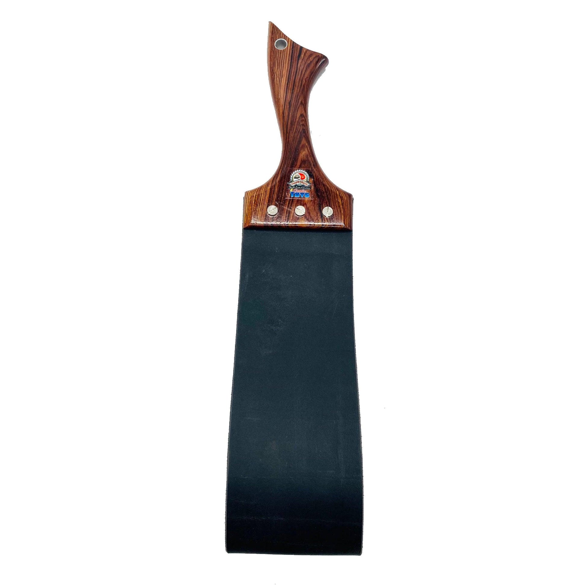 Master Control's Woodshop & Toys's Large Folded Italian Leather Spanking Slapper - This is a Handmade upon order product. The product usually takes 7-10 days to create. This Large Folded Italian Leather Spanking Slapper never fails to get an "ouch" of app