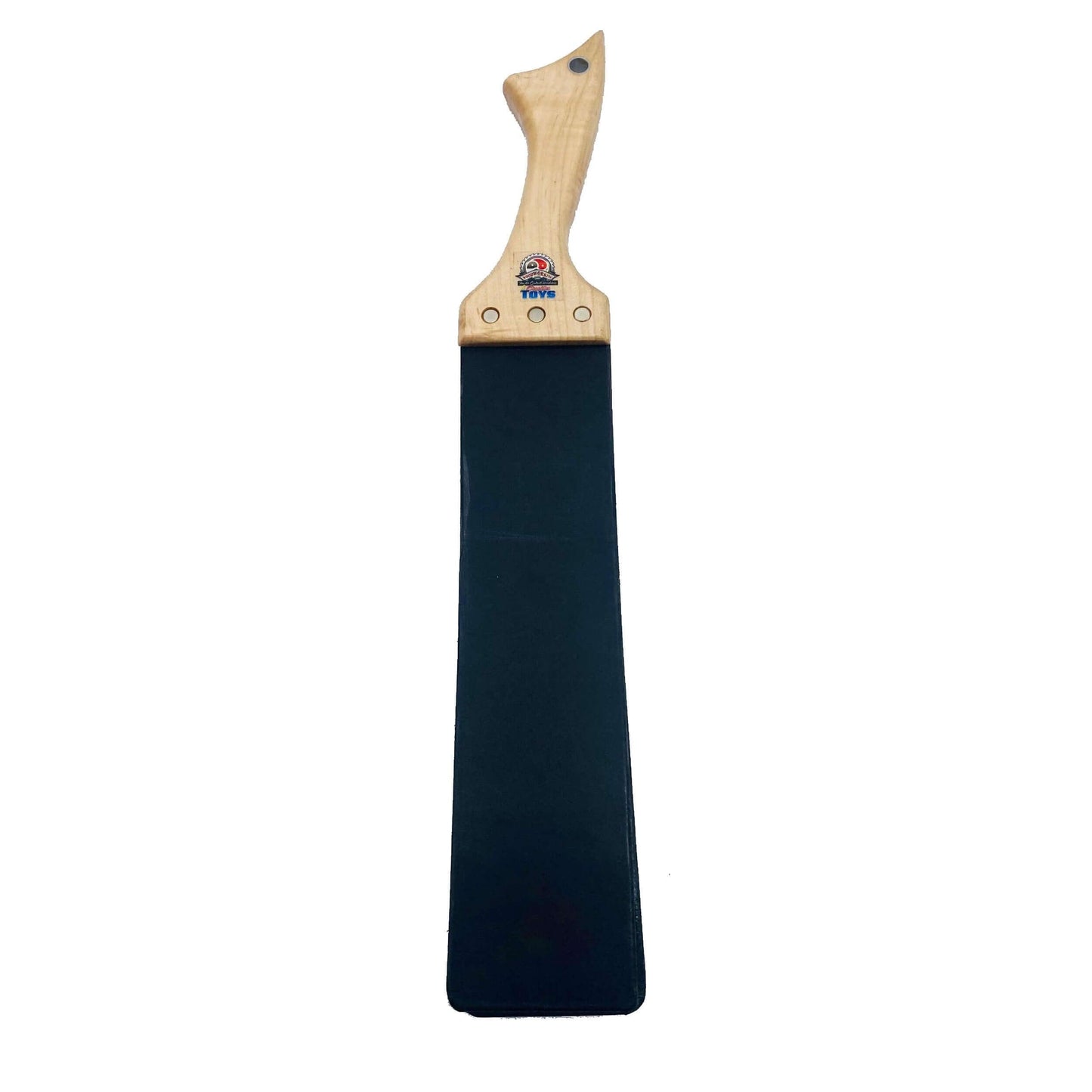 Master Control's Woodshop & Toys's Single Italian Leather Strap Slapper - This is a Handmade upon order product. The product usually takes 7-10 days to create. This Double Strap Italian Leather Spanking Slapper never fails to get an "ouch" of appreciation