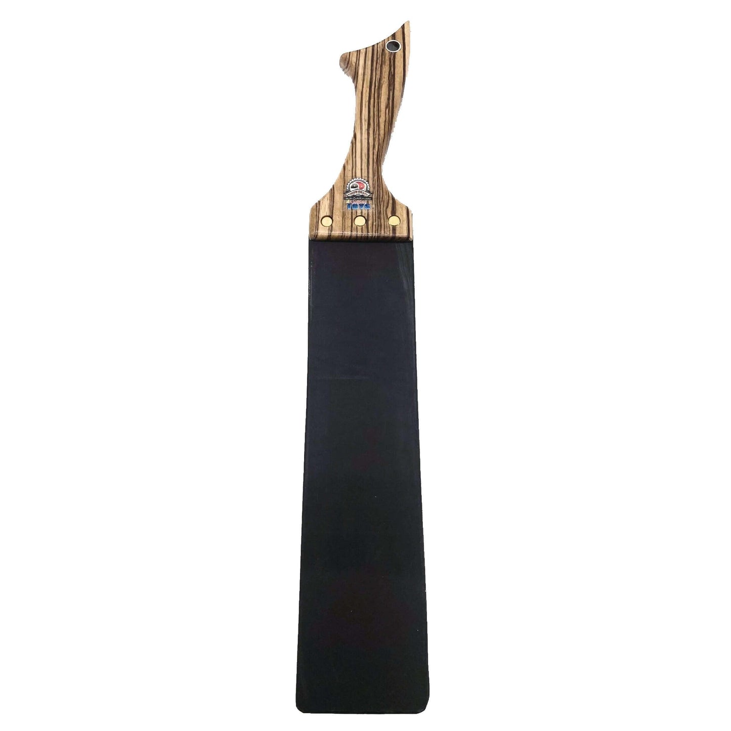 Master Control's Woodshop & Toys's Single Italian Leather Strap Slapper - This is a Handmade upon order product. The product usually takes 7-10 days to create. This Double Strap Italian Leather Spanking Slapper never fails to get an "ouch" of appreciation