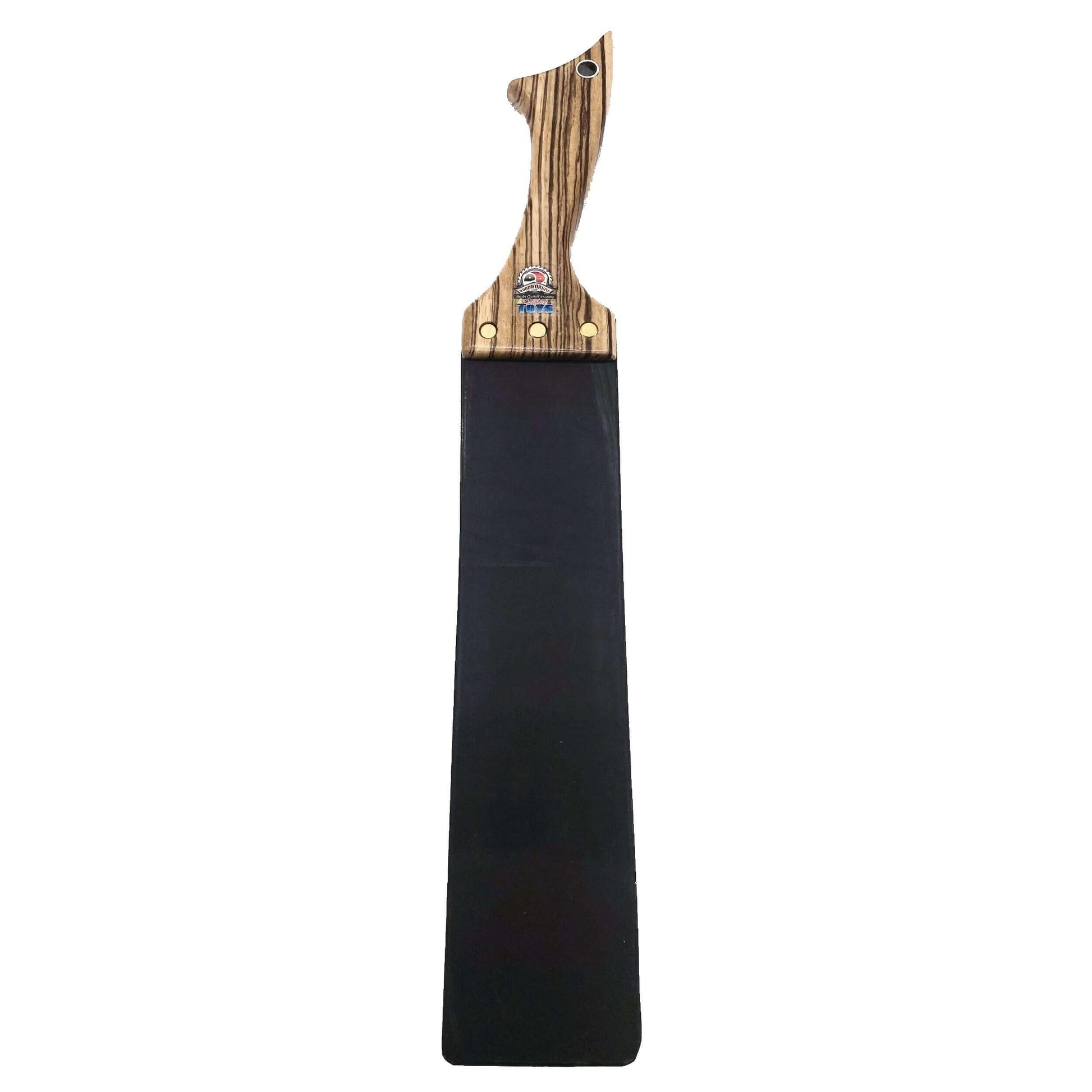Master Control's Woodshop & Toys's Single Italian Leather Strap Slapper - This is a Handmade upon order product. The product usually takes 7-10 days to create. This Double Strap Italian Leather Spanking Slapper never fails to get an "ouch" of appreciation