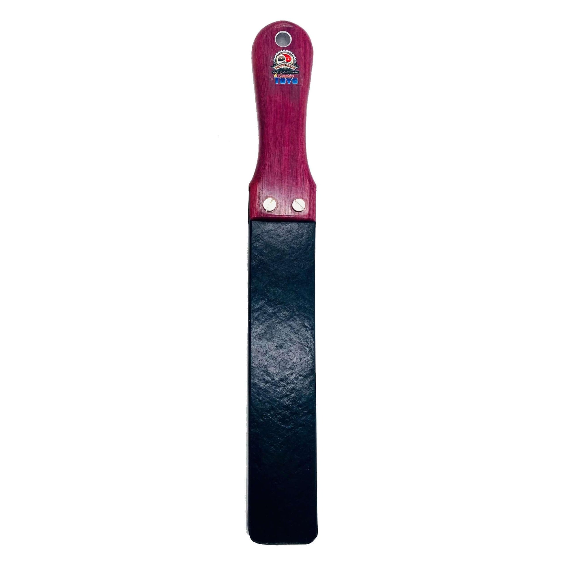 Master Control's Woodshop & Toys's Rubber Barber Strap - 1/2” Medium - This is a Handmade upon order product. The product usually takes 7-10 days to create. This 1/2" Rubber Barber Strap Spanking Paddle never fails to get an "ouch" of appreciation! Availa