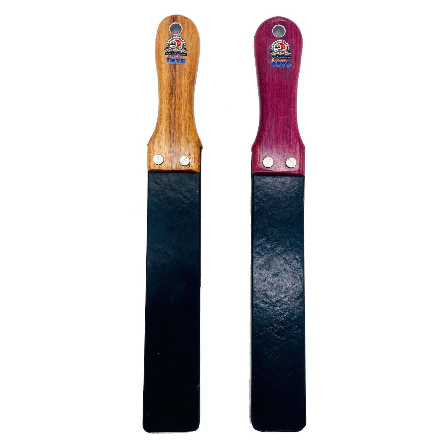 Master Control's Woodshop & Toys's Rubber Barber Strap - 1/2” Medium - This is a Handmade upon order product. The product usually takes 7-10 days to create. This 1/2" Rubber Barber Strap Spanking Paddle never fails to get an "ouch" of appreciation! Availa