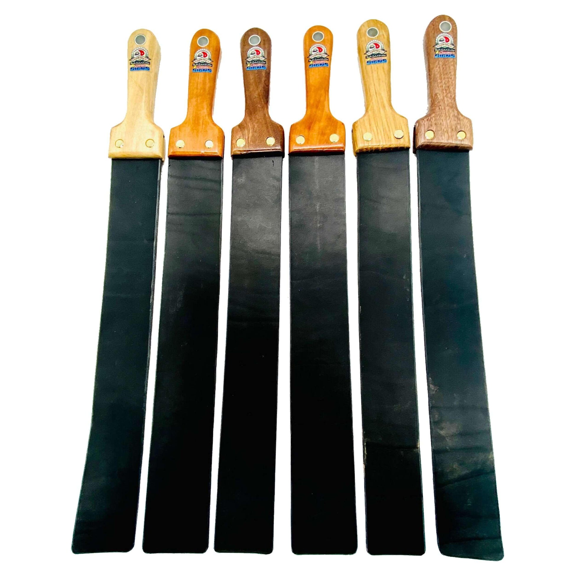 Master Control's Woodshop & Toys's Italian Leather Barber Strap - Medium - This is a Handmade upon order product. The product usually takes 7-10 days to create. This Italian Leather Barber Strap Spanking Paddle never fails to get an "ouch" of appreciation