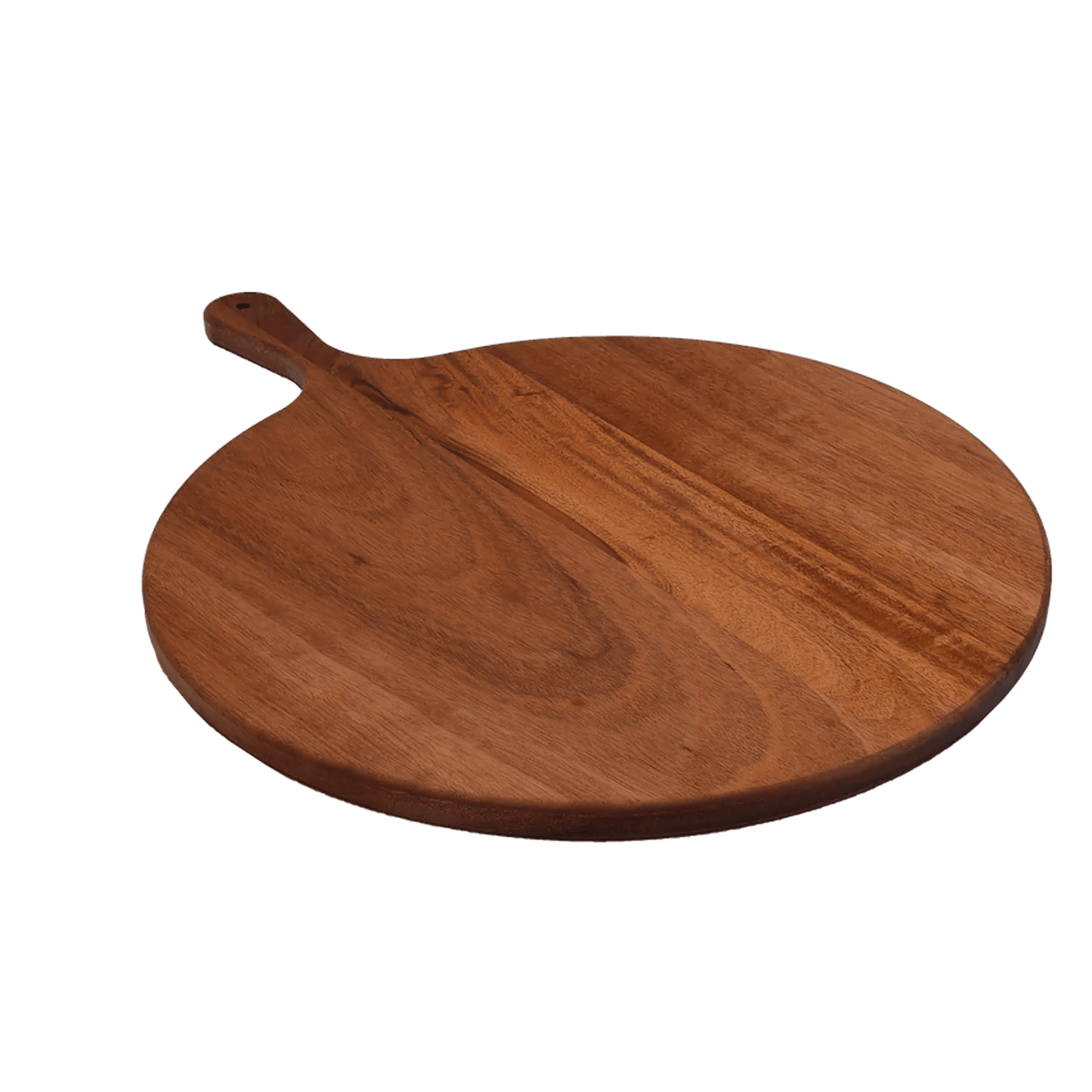 Master Control's Woodshop & Toys's Handmade Hardwood Round Paddle Board - This is a Handmade upon order product. The product usually takes 7-10 days to create. This Hardwood Doubled Handled Serving Tray Platter Board gives great for making presenting larg