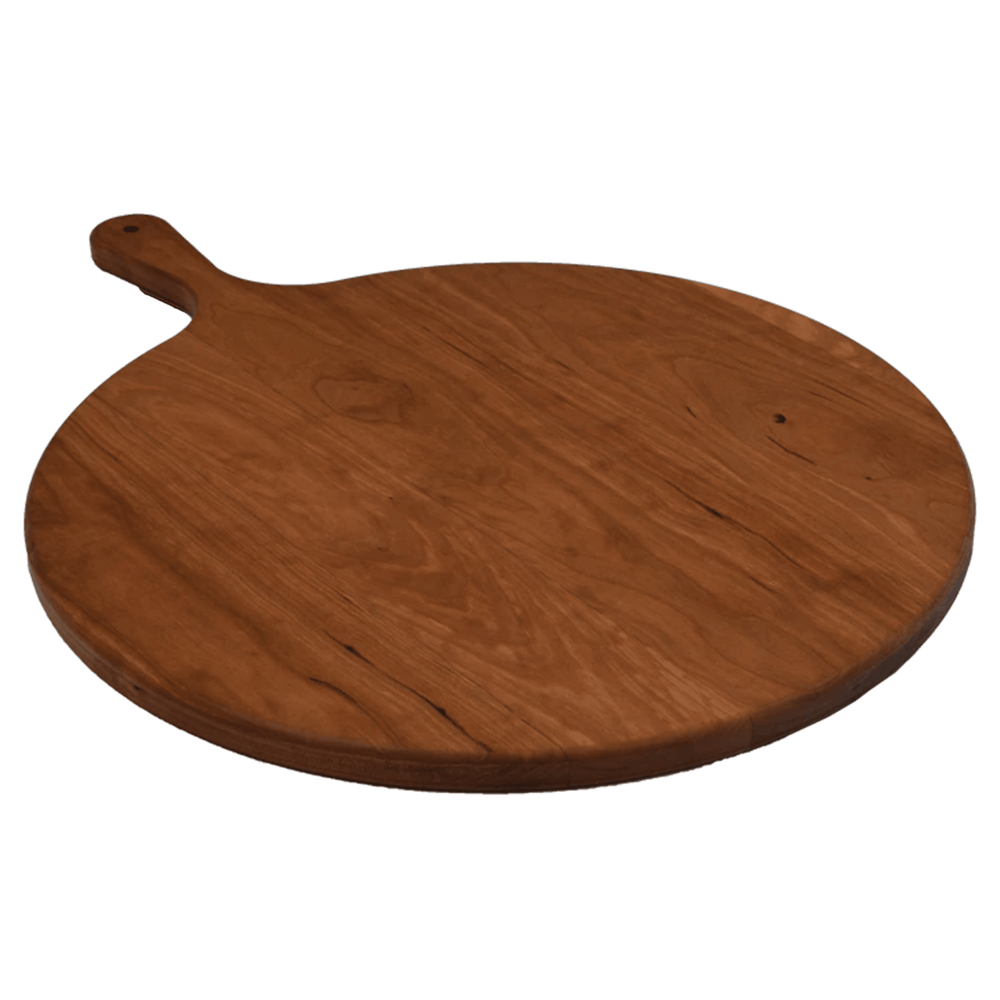Master Control's Woodshop & Toys's Handmade Hardwood Round Paddle Board - This is a Handmade upon order product. The product usually takes 7-10 days to create. This Hardwood Doubled Handled Serving Tray Platter Board gives great for making presenting larg