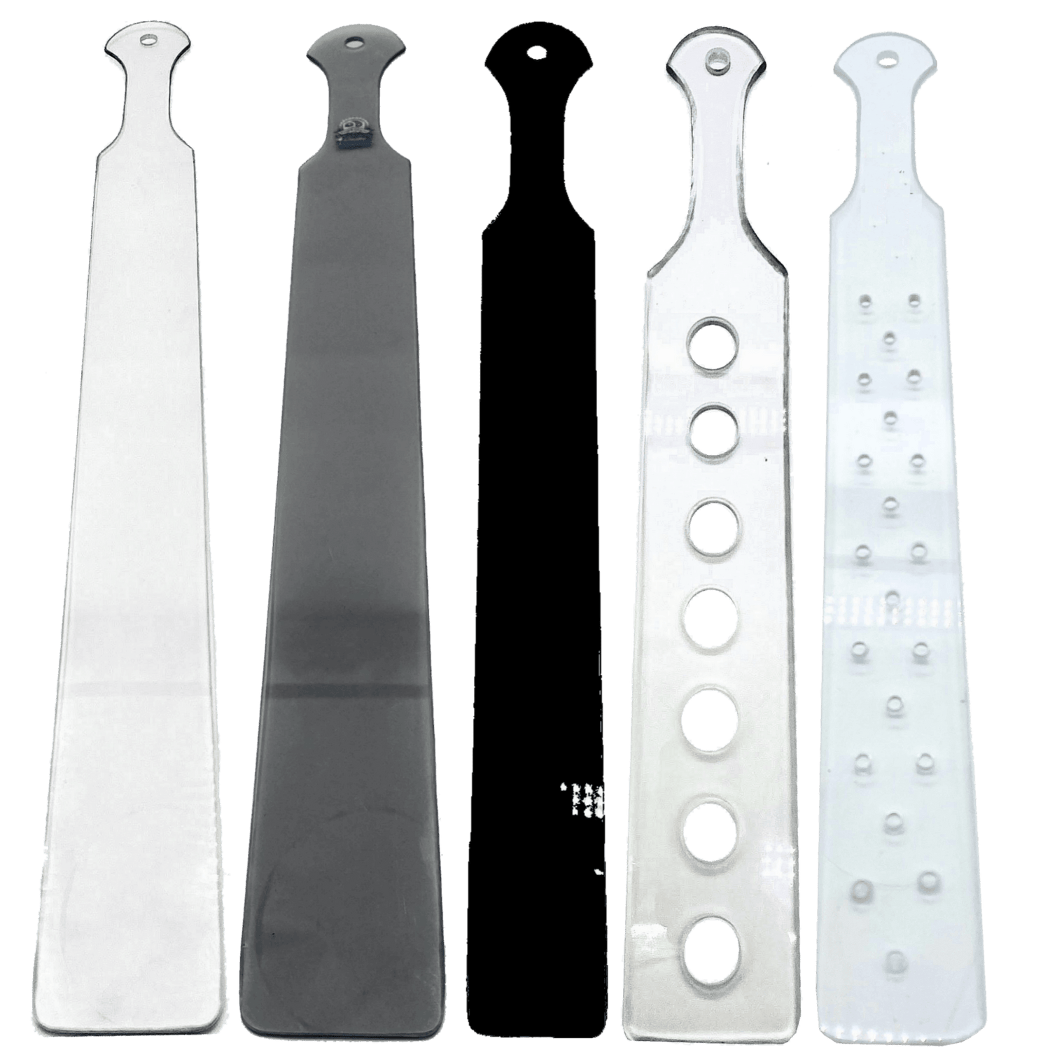 Master Control's Woodshop & Toys's 23" Long-Wide Lexan Spanking Paddle - This is a Handmade upon order product. The product usually takes 7-10 days to create. This Long & Wide Lexan Spanking Paddle never fails to get an "ouch" of appreciation! Dimensions: