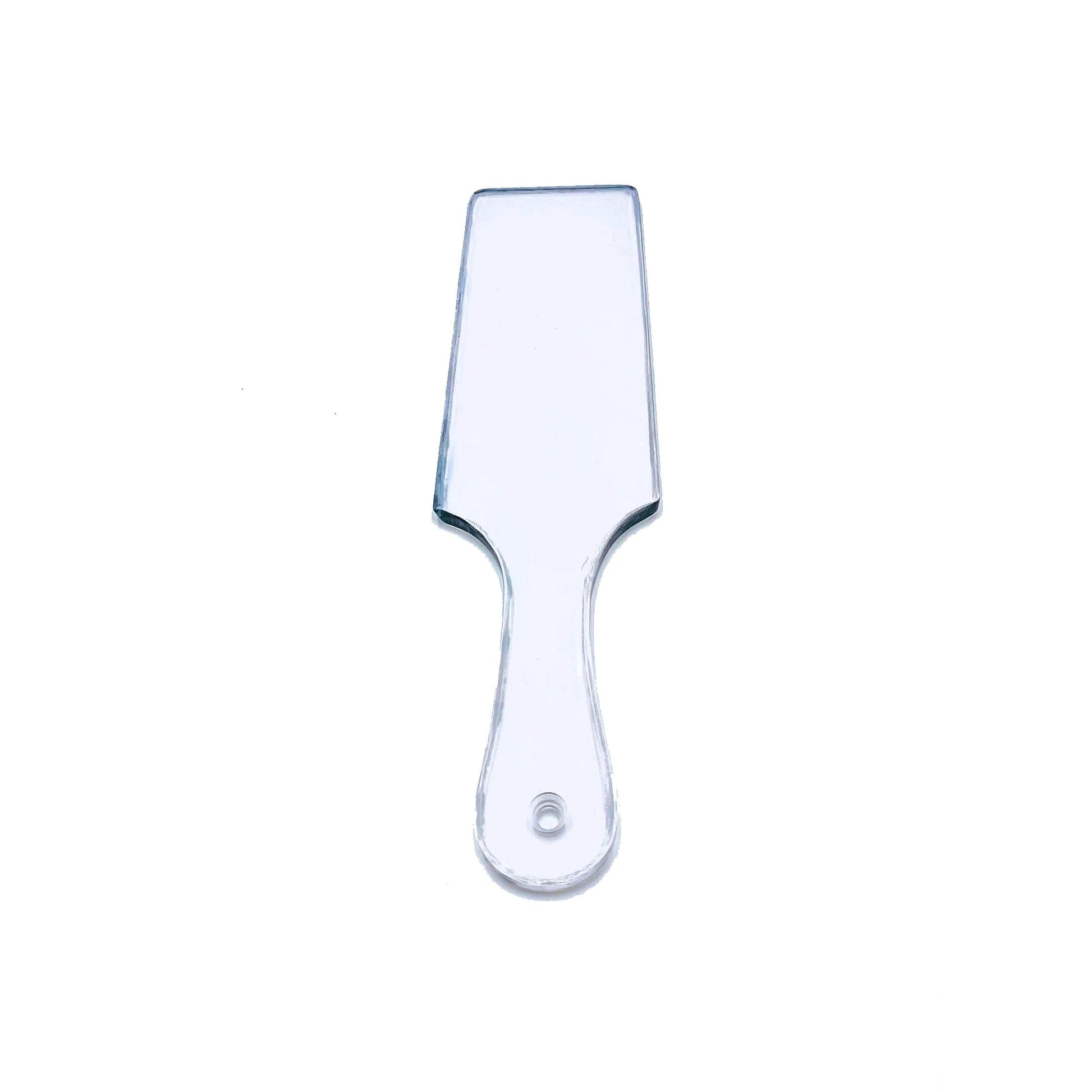 Master Control's Woodshop & Toys's SWITCH PLUS OTK Lexan Spanking Paddle - This is a Handmade upon order product. The product usually takes 7-10 days to create. This SWITCH PLUS OTK Lexan Spanking Paddle never fails to get an "ouch" of appreciation! Avail