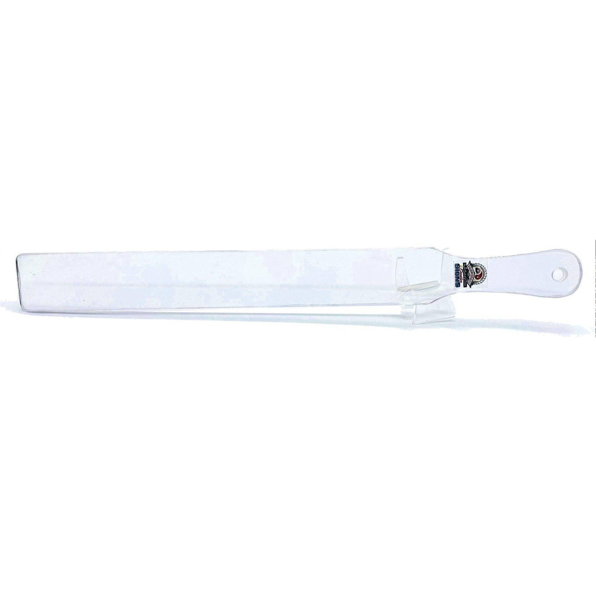 Master Control's Woodshop & Toys's Thin Lexan Ruler Punishment Spanking Paddle - This is a Handmade upon order product. The product usually takes 7-10 days to create. This Thin Lexan Punishment Spanking Paddle never fails to get an "ouch" of appreciation!