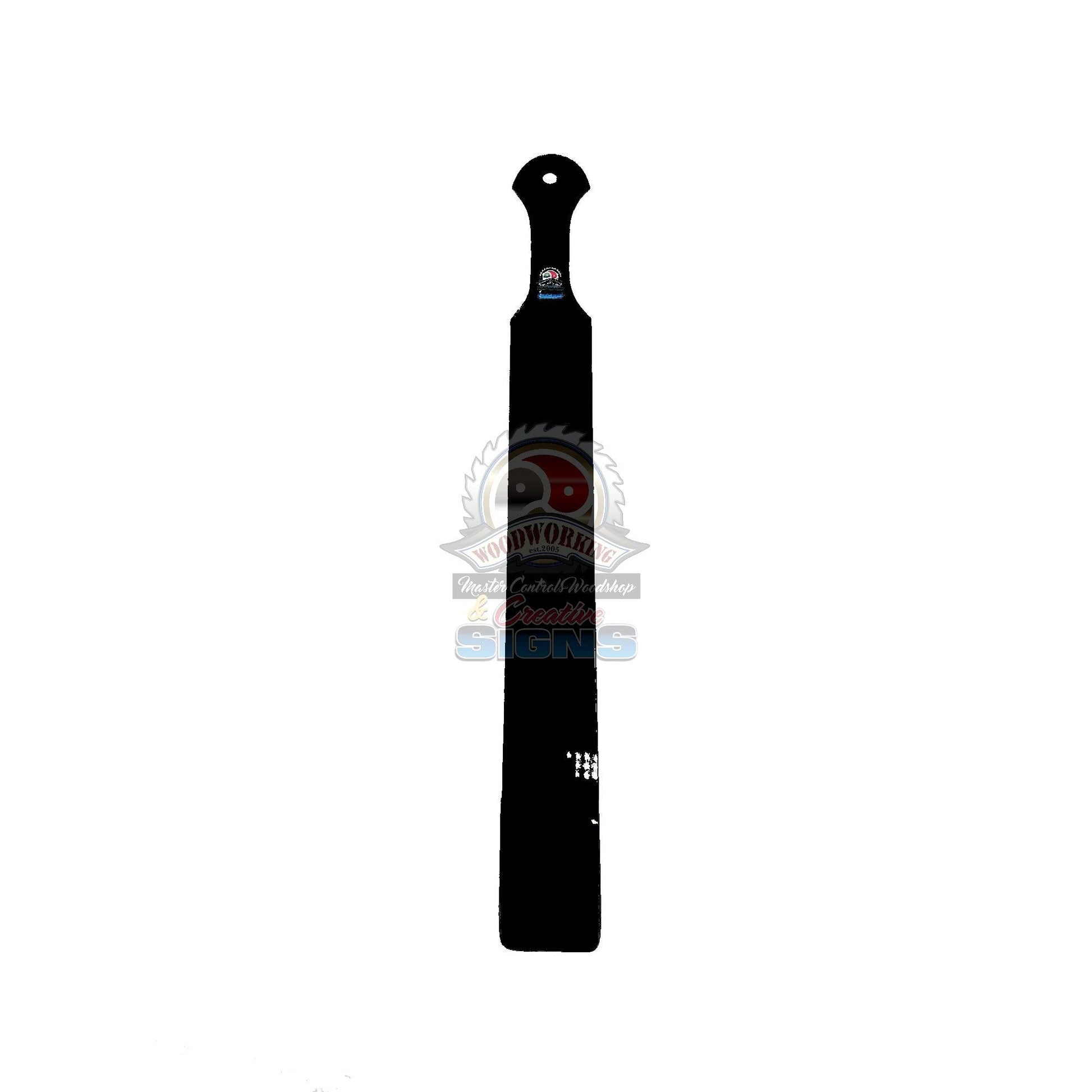 Master Control's Woodshop & Toys's Long Lexan Spanking Paddle - This is a Handmade upon order product. The product usually takes 7-10 days to create. This Long Lexan Spanking Paddle never fails to get an "ouch" of appreciation! Available in several beauti
