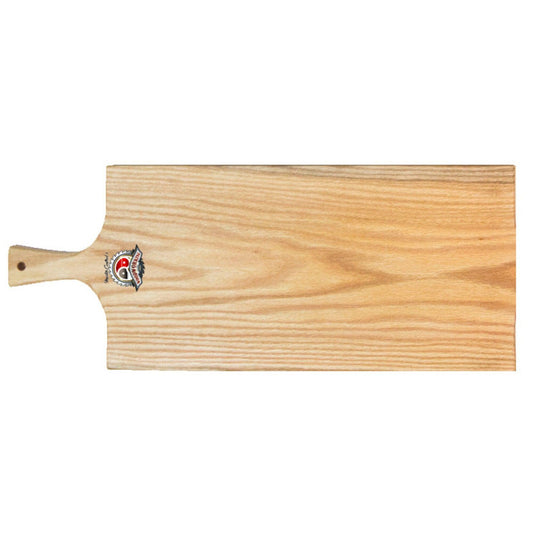Master Control's Woodshop & Toys's Hardwood Handled Serving Tray Platter Board - This is a Handmade upon order product. The product usually takes 7-10 days to create. This Hardwood Handled Serving Tray Platter Board gives great for making presenting large