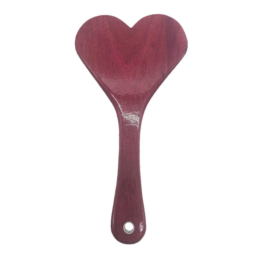 Master Control's Woodshop & Toys's Big Heart OTK Spanking Paddle - This is a Handmade upon order product. The product usually takes 7-10 days to create. This Big Heart OTK Spanking Paddle never fails to get an "ouch" of appreciation! Available in several