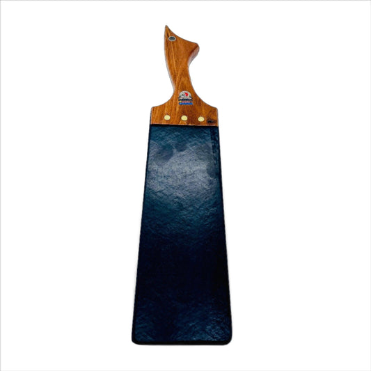 Master Control's Woodshop & Toys's Large 1/2" Rubber Strap Spanking Paddle - This is a Handmade upon order product. The product usually takes 7-10 days to create. This Large Rubber Strap Spanking Paddle never fails to get an "ouch" of appreciation! Availa