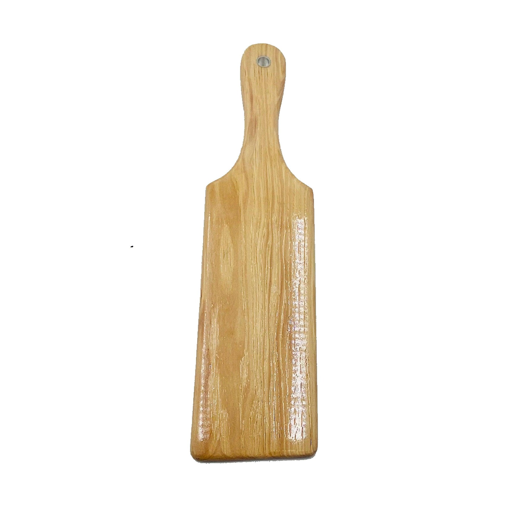Master Control's Woodshop & Toys's SWITCH PLUS OTK Spanking Paddle - This is a Handmade upon order product. The product usually takes 7-10 days to create. This SWITCH PLUS OTK Spanking Paddle never fails to get an "ouch" of appreciation! Available in seve