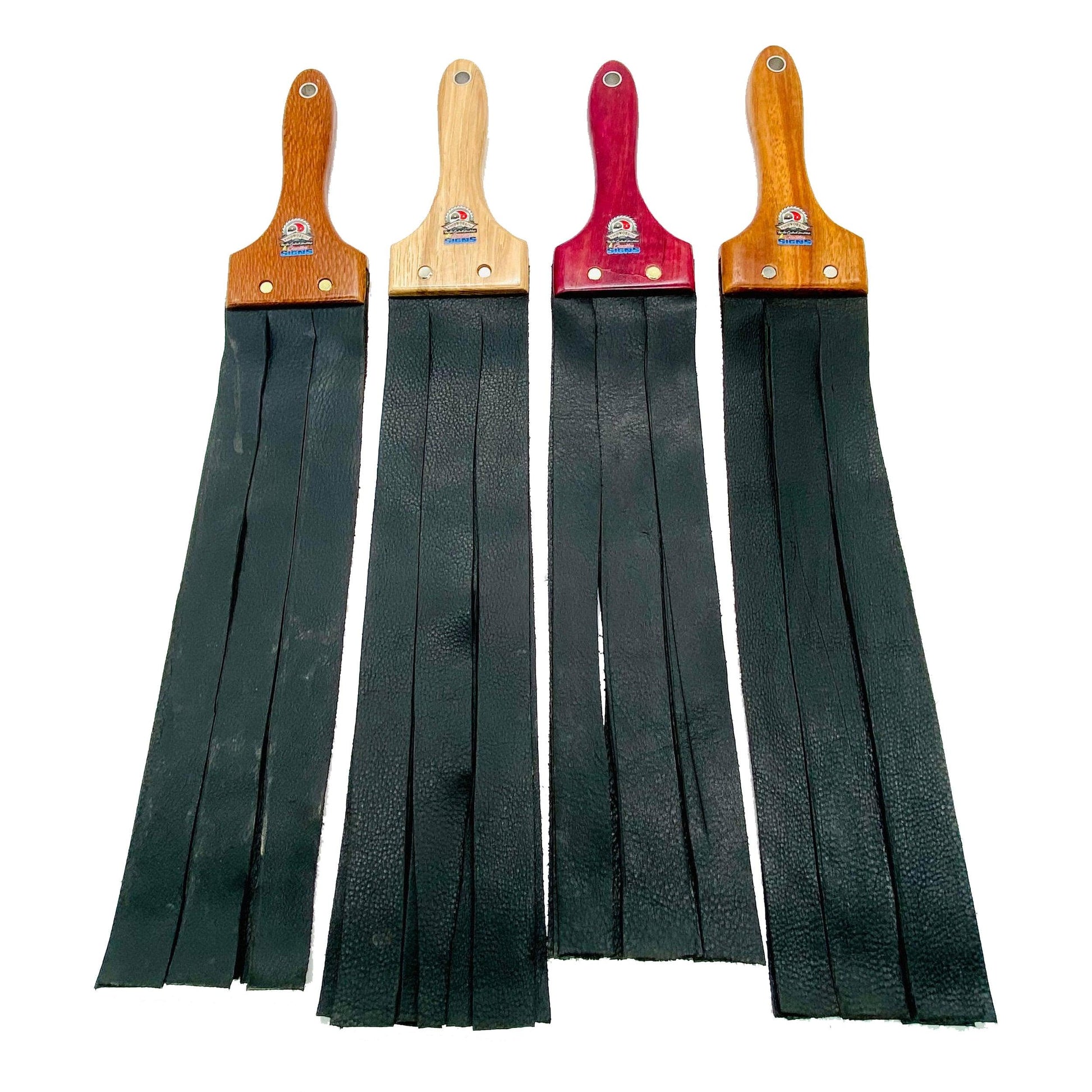 Master Control's Woodshop & Toys's Leather Flogging Spanking Paddle - This is a Handmade upon order product. The product usually takes 7-10 days to create. This Leather Flogging Spanking Paddle never fails to get an "sensual" of appreciation! Available in