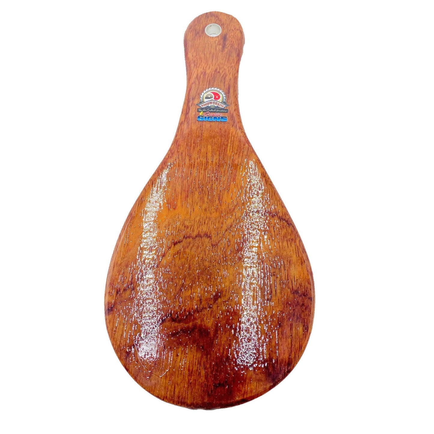 Master Control's Woodshop & Toys's Small Teardrop Spanking Paddle - This is a Handmade upon order product. The product usually takes 7-10 days to create. This Small Teardrop Spanking Paddle never fails to get an "ouch" of appreciation! Available in severa