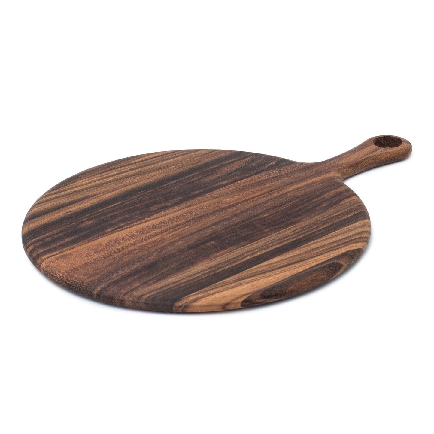 Master Control's Woodshop & Toys's Handmade Hardwood Round Paddle Board - This is a Handmade upon order product. The product usually takes 7-10 days to create. This Hardwood Doubled Handled Serving Tray Platter Board gives great for making presenting larg
