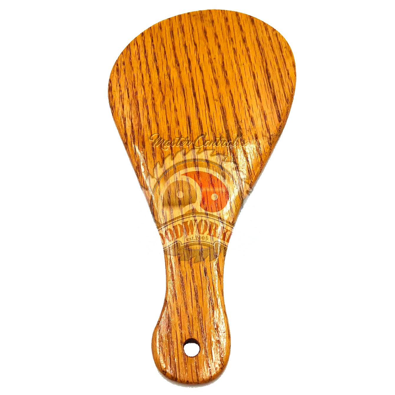 Master Control's Woodshop & Toys's Small Teardrop Spanking Paddle - This is a Handmade upon order product. The product usually takes 7-10 days to create. This Small Teardrop Spanking Paddle never fails to get an "ouch" of appreciation! Available in severa