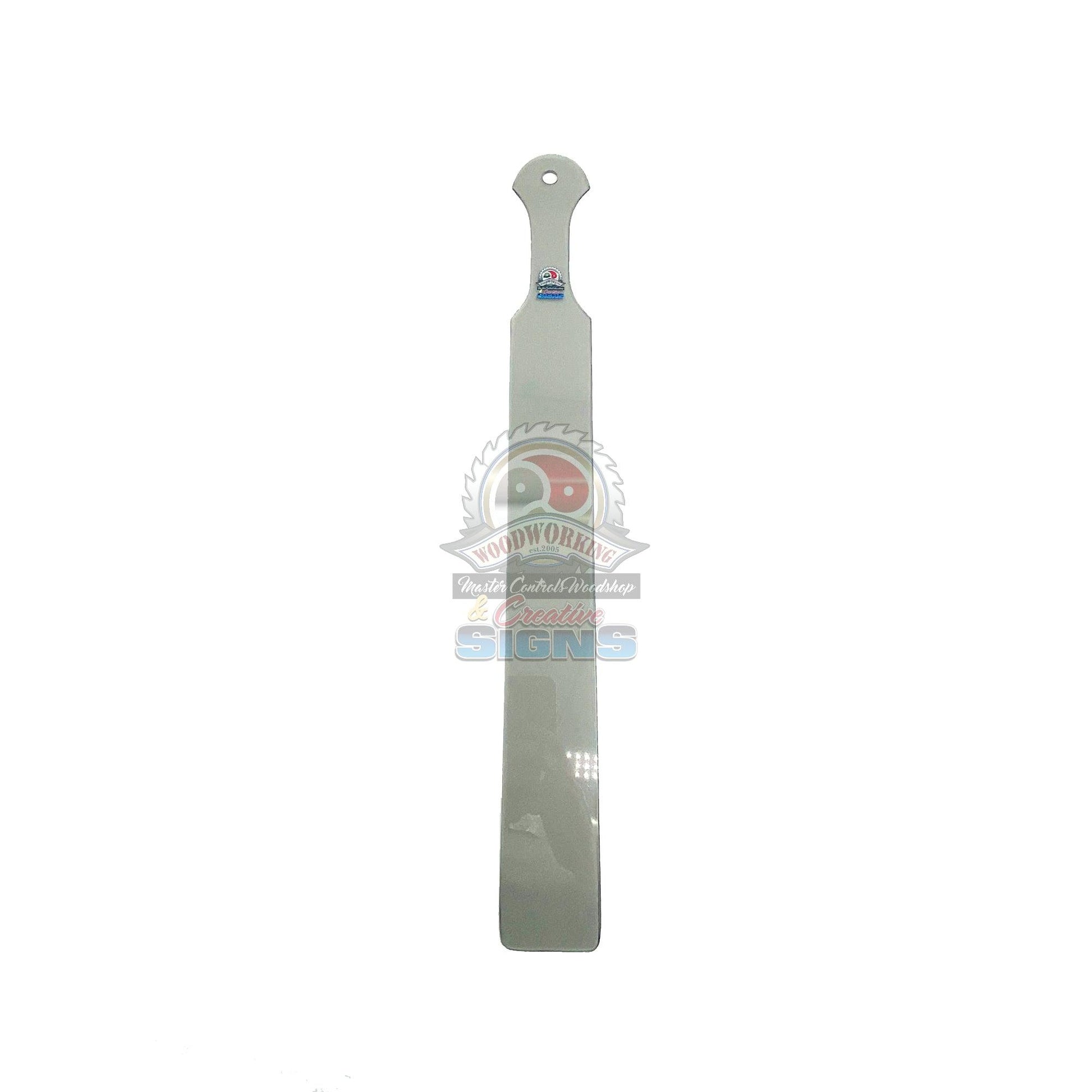 Master Control's Woodshop & Toys's Long Lexan Spanking Paddle - This is a Handmade upon order product. The product usually takes 7-10 days to create. This Long Lexan Spanking Paddle never fails to get an "ouch" of appreciation! Available in several beauti