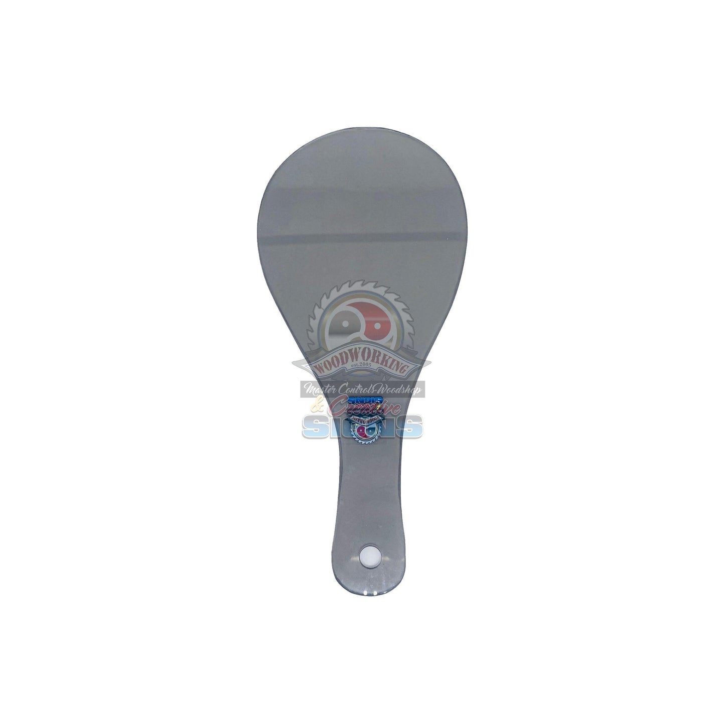 Master Control's Woodshop & Toys's Small Lexan Teardrop Spanking Paddle - This is a Handmade upon order product. The product usually takes 7-10 days to create. This Small Lexan Teardrop Spanking Paddle never fails to get an "ouch" of appreciation! Availab