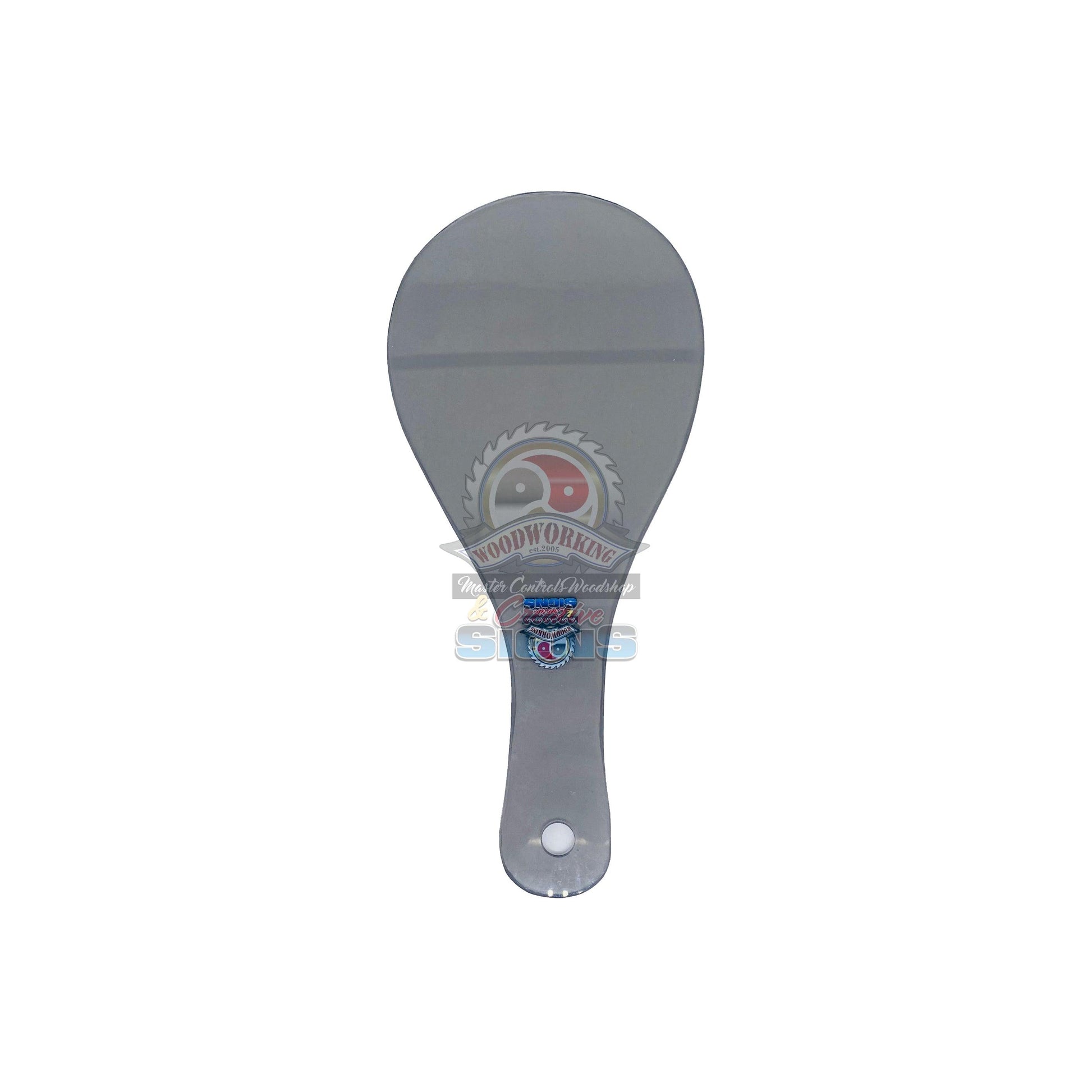 Master Control's Woodshop & Toys's Small Lexan Teardrop Spanking Paddle - This is a Handmade upon order product. The product usually takes 7-10 days to create. This Small Lexan Teardrop Spanking Paddle never fails to get an "ouch" of appreciation! Availab