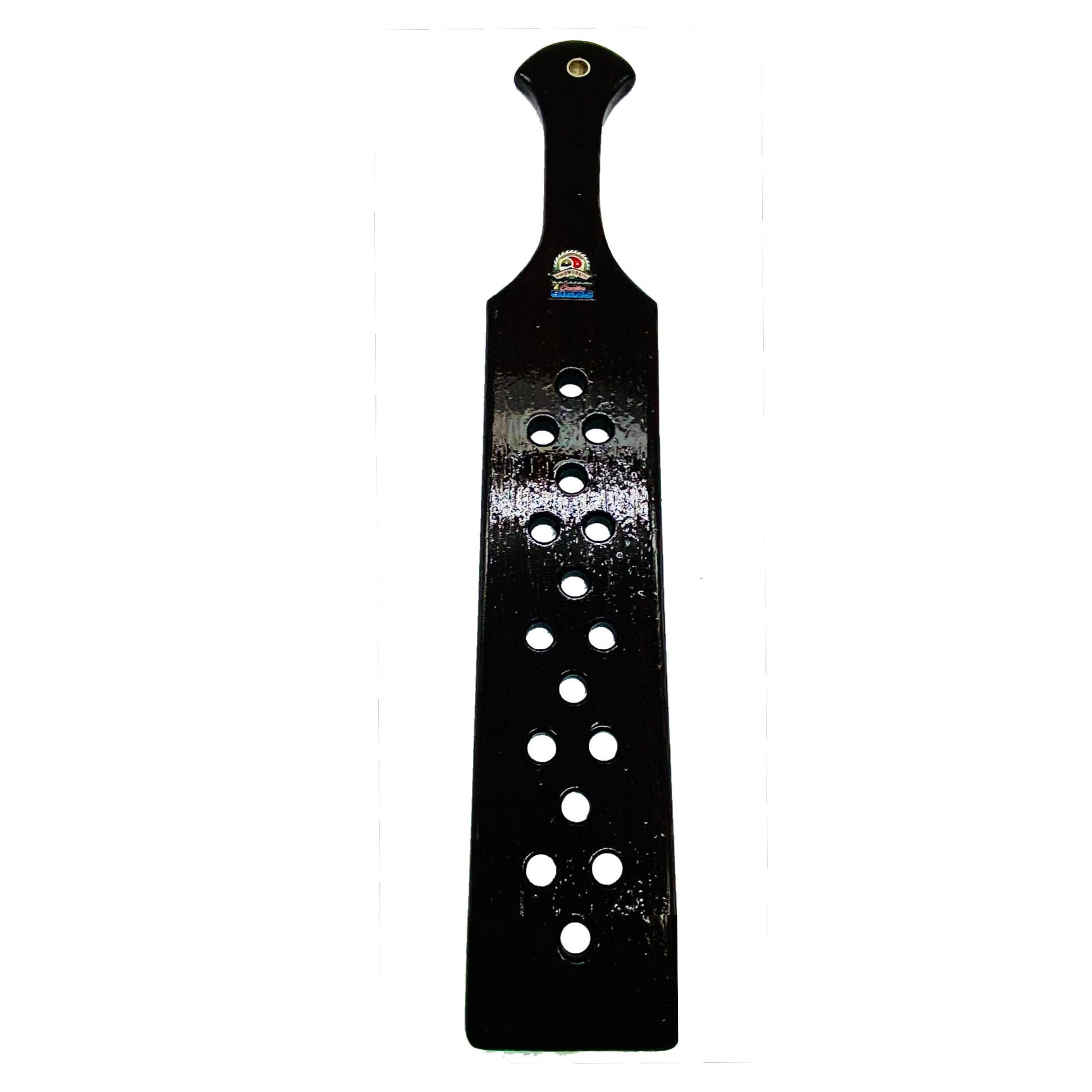 Master Control's Woodshop & Toys's 18" Long Wooden Spanking Paddle - This is a Handmade upon order product. The product usually takes 7-10 days to create. This Long Wooden Spanking Paddle never fails to get an "ouch" of appreciation! Available in several