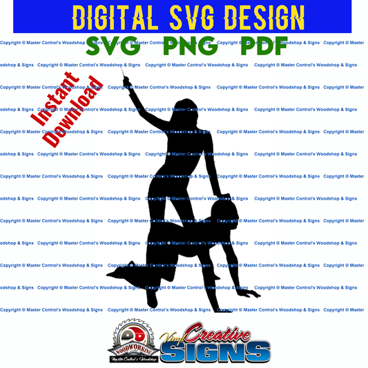 Master Control's Woodshop & Toys's Woman Spanking (Digital Download) - You may use our Woman Spanking SVG files to make finished items for personal use, but the file itself can not be sold or distributed in any way. Files will contain one-color. Watermark