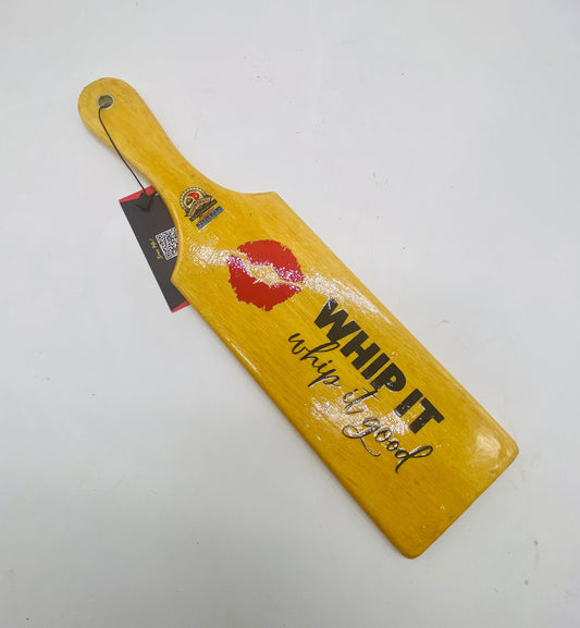 SALE ITEM - Yellowood Switch Plus Paddle /w WHIP IT GOOD text