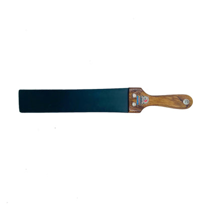 Master Control's Woodshop & Toys's Italian Leather Barber Strap - Medium - This is a Handmade upon order product. The product usually takes 7-10 days to create. This Italian Leather Barber Strap Spanking Paddle never fails to get an "ouch" of appreciation