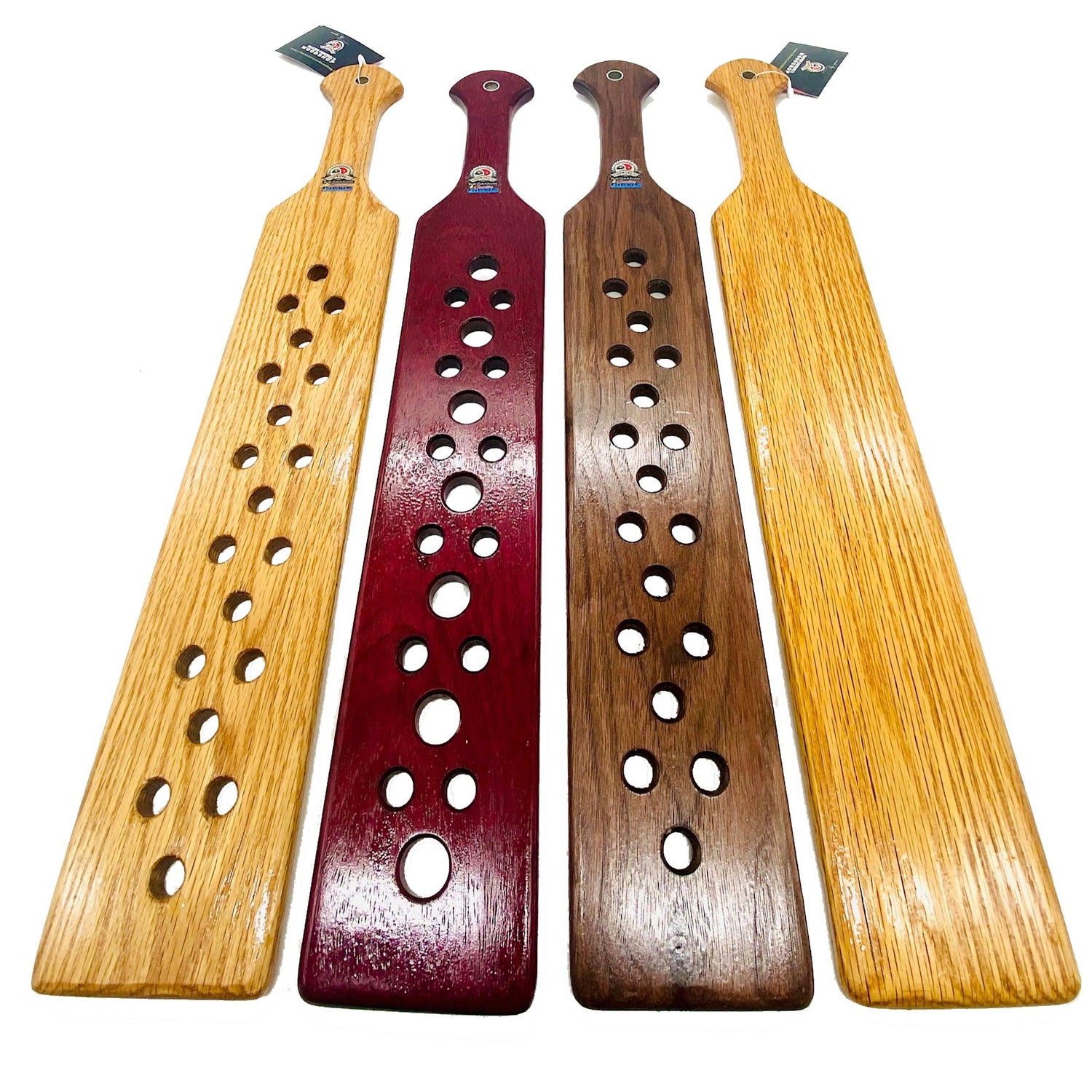 Master Control's Woodshop & Toys's 23" Long - Wide Wooden Spanking Paddle - This is a Handmade upon order product. The product usually takes 7-10 days to create. This Long & Wide Wooden Spanking Paddle never fails to get an "ouch" of appreciation! Availab