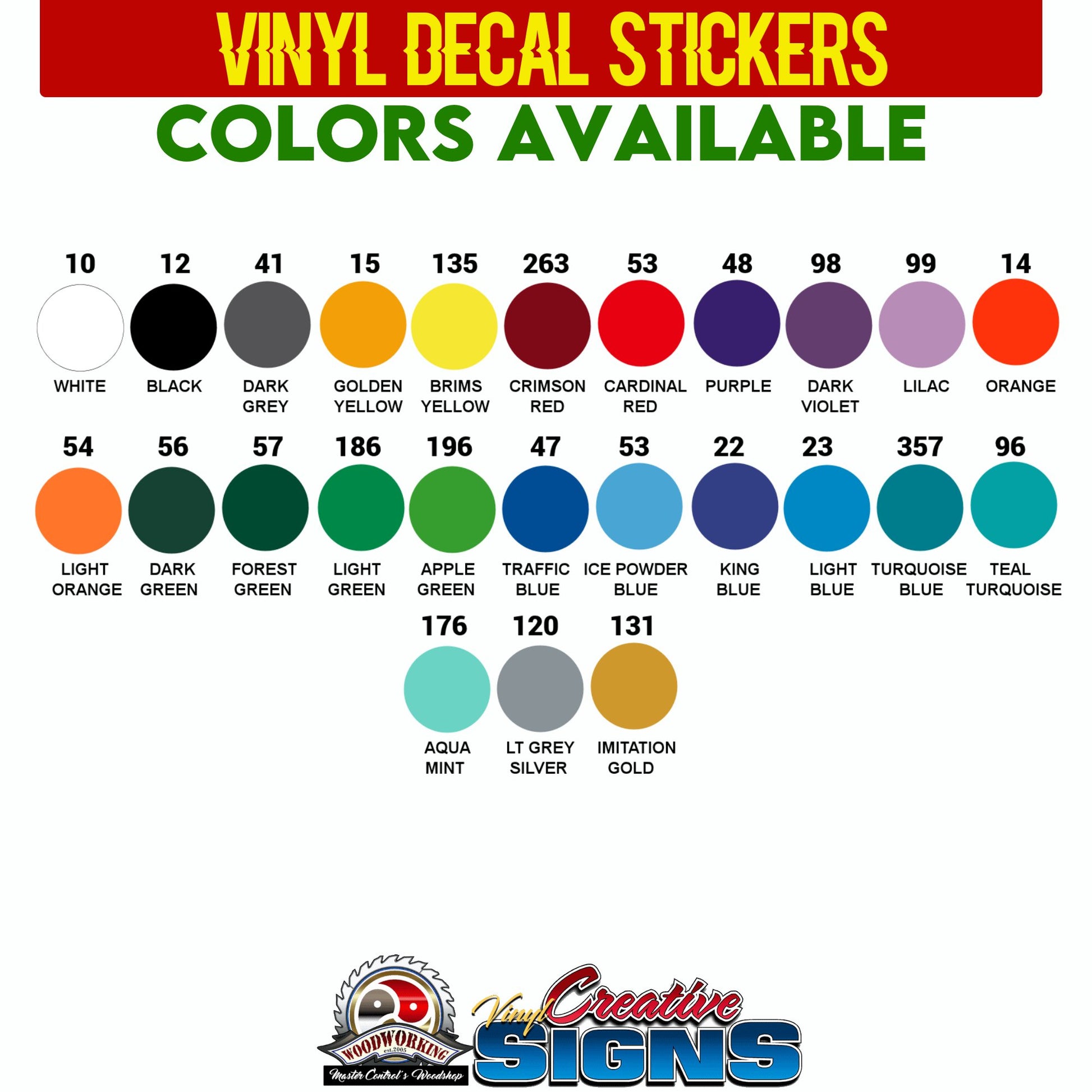 Vinyl Decal colors, decorative, stickers, decals