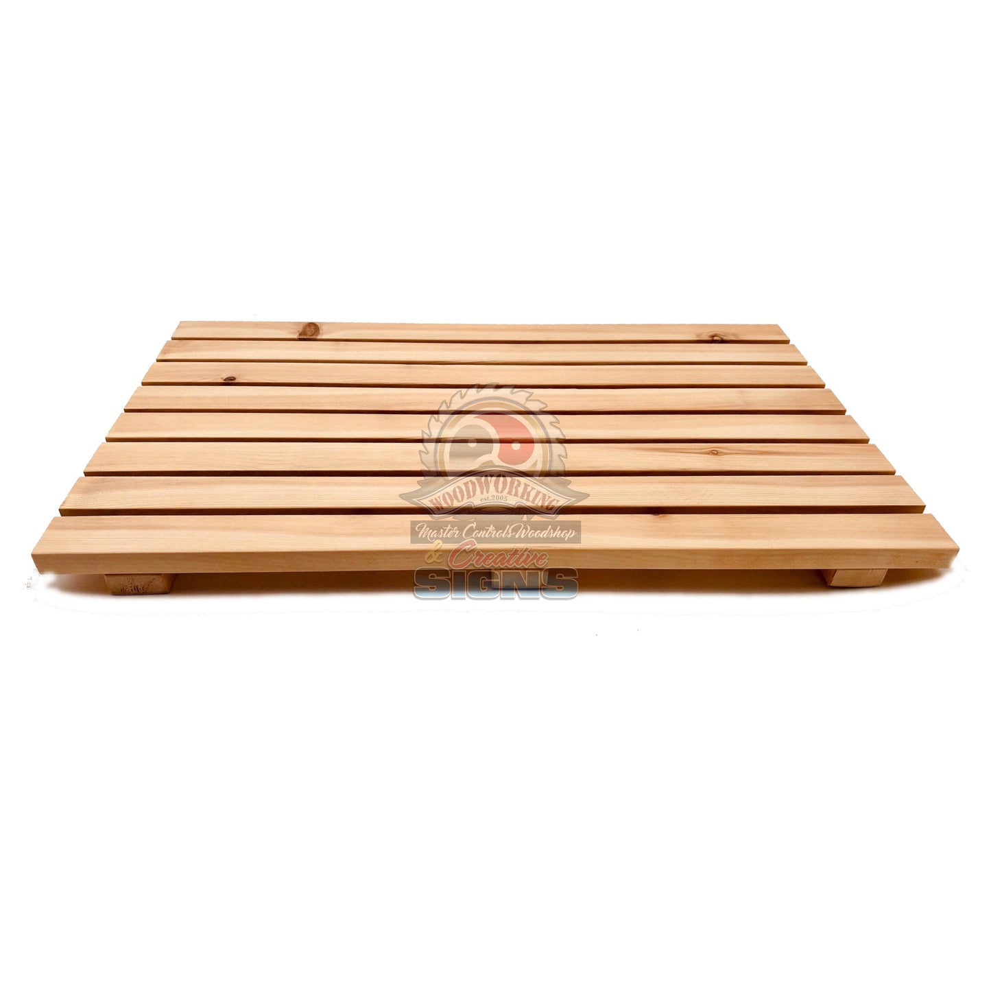 Handmade Cedar/Hardwood Bath Mat, wood, wooden