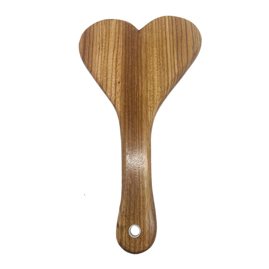 Master Control's Woodshop & Toys's Big Heart OTK Spanking Paddle - This is a Handmade upon order product. The product usually takes 7-10 days to create. This Big Heart OTK Spanking Paddle never fails to get an "ouch" of appreciation! Available in several