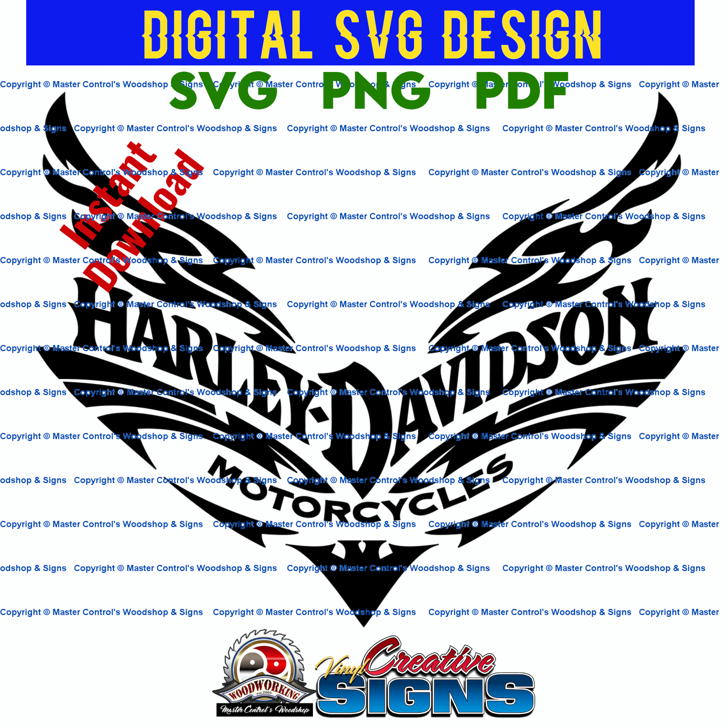 Harley Davidson Wings (Digital Download)